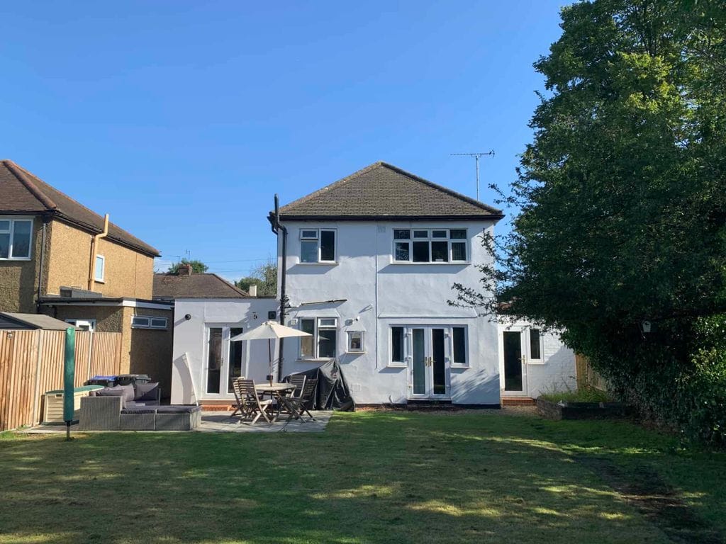 Cleeve Road, Leatherhead: back garden